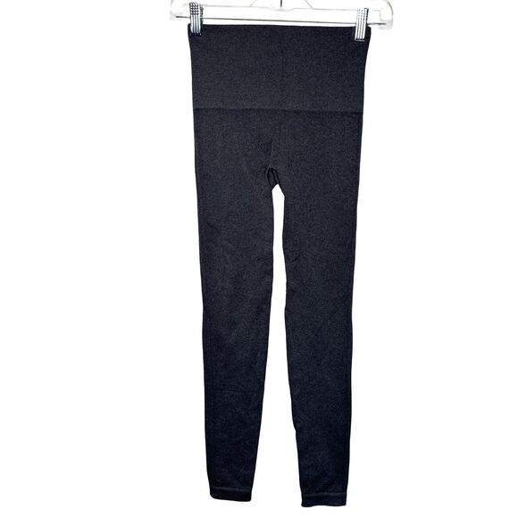Spanx Pants Women Medium Heather Gray Seamless Legging Neutral Casual Athleisure - Picture 1 of 6